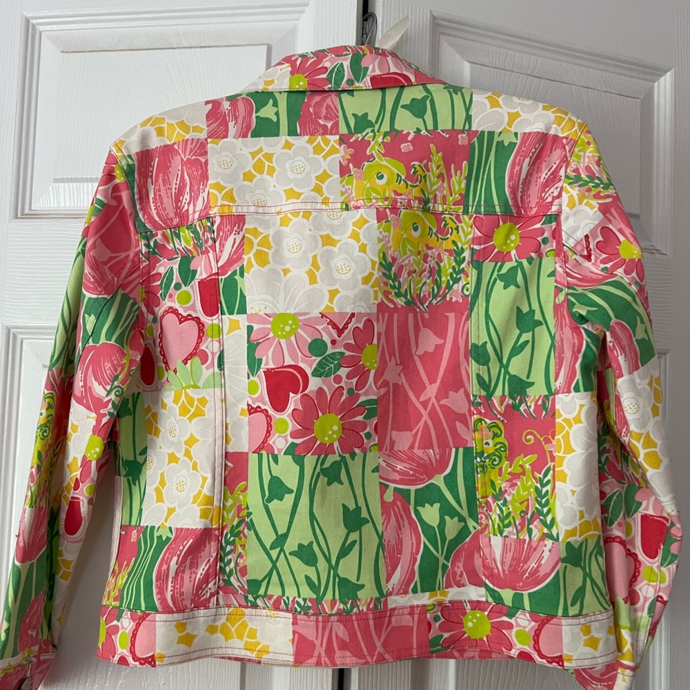 Lilly Pulitzer Vibrant Patchwork Jean Jacket - image 6